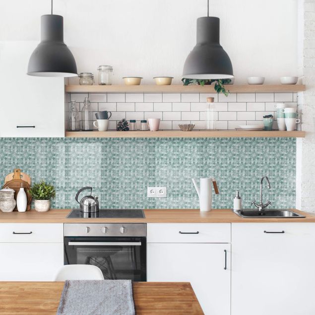 Achterwand voor keuken tegelmotief Vintage Pattern Geometric Tiles II
