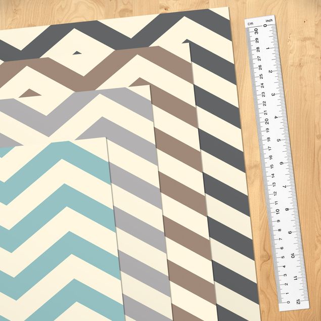 Meubelfolien Modern Zigzag Stripe Pattern In 4 Homely Colours