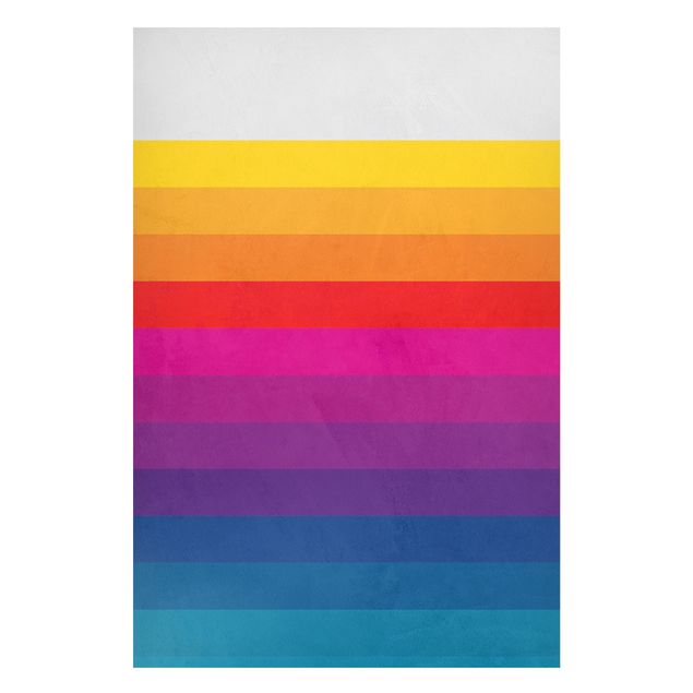 Magneetborden Retro Rainbow Stripes