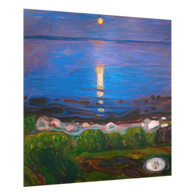 Spatscherm keuken Edvard Munch - Summer Night On The Sea Beach
