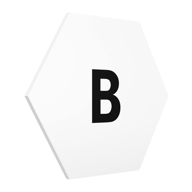 Hexagons Forex schilderijen Letter White B