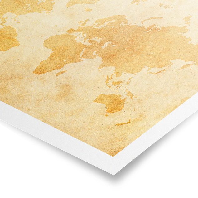 Posters Vintage World Map