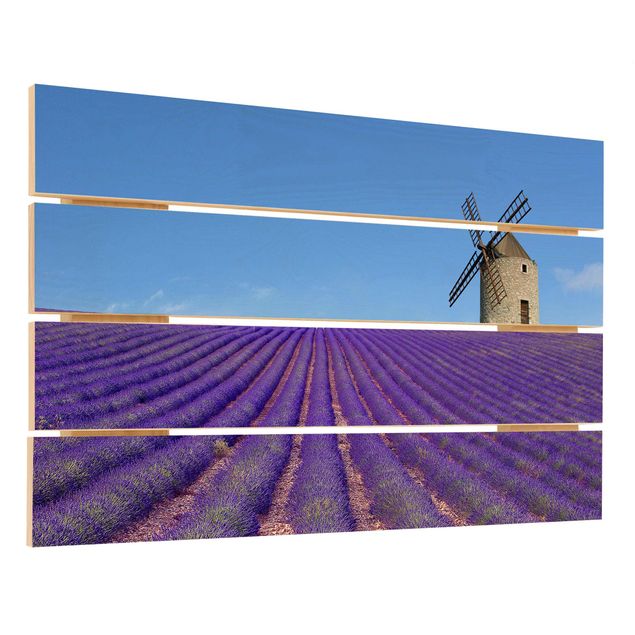 Houten schilderijen op plank Lavender Scent In The Provence