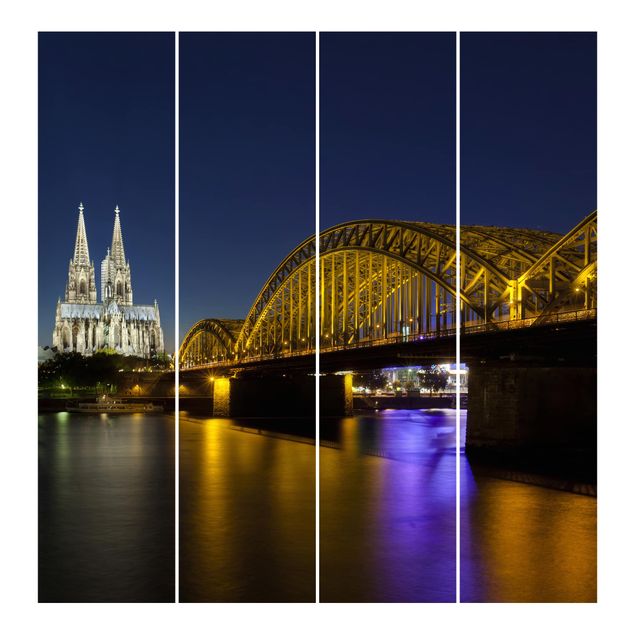 Schuifgordijnen Cologne At Night