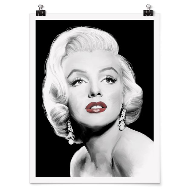 Posters Marilyn With Earrings