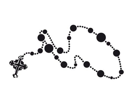 Muurstickers liefde No.UL833 Rosary Chain