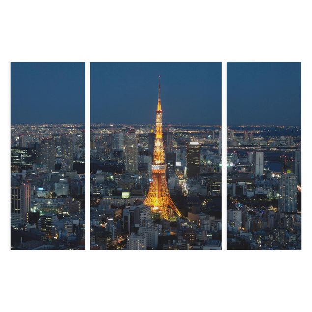 Canvas schilderijen - 3-delig Tokyo Tower