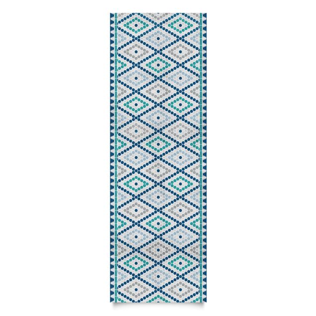 Plakfolien Moroccan Tile Pattern Turquoise Blue