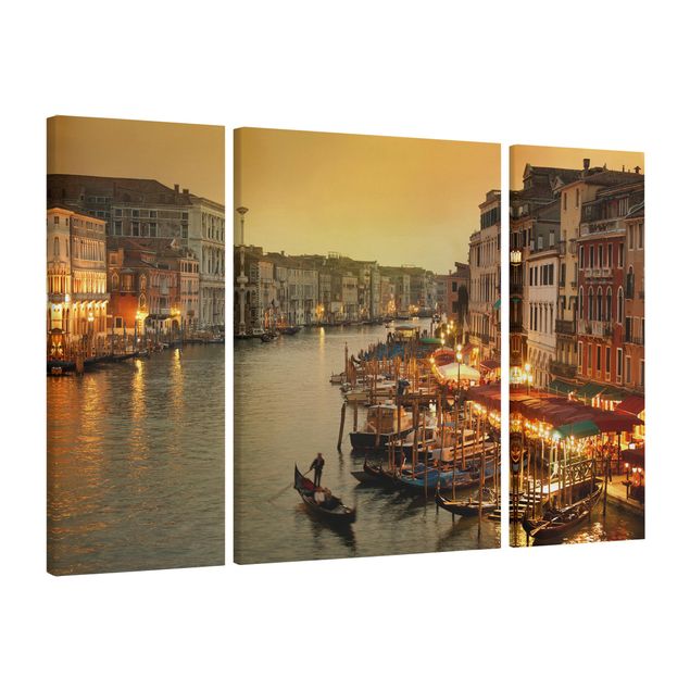 Canvas schilderijen - 3-delig Grand Canal Of Venice