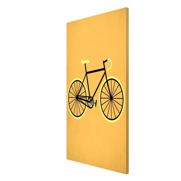 Magneetborden Bicycle In Yellow