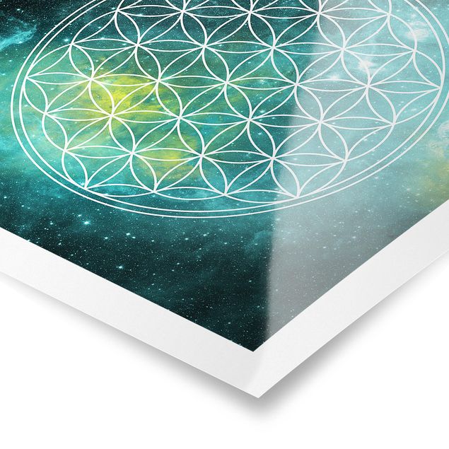 Posters Flower Of Life In Starlight