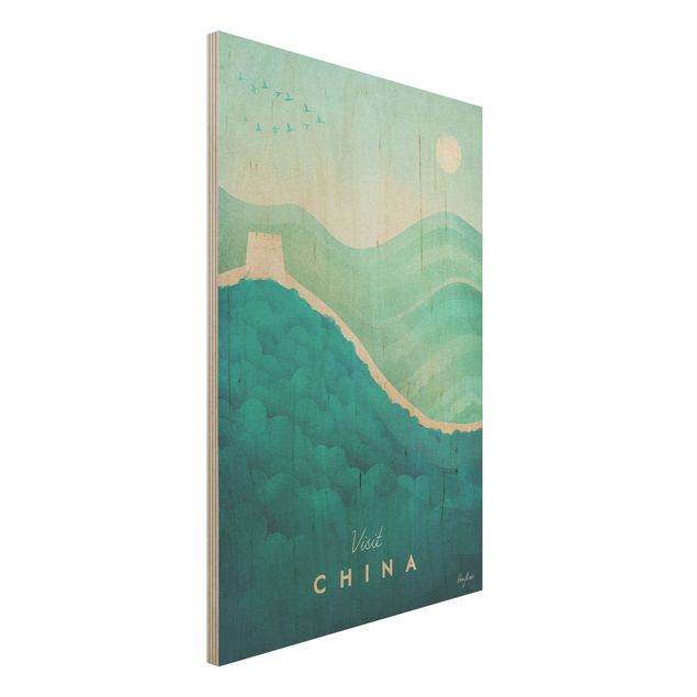 Houten schilderijen Travel Poster - China