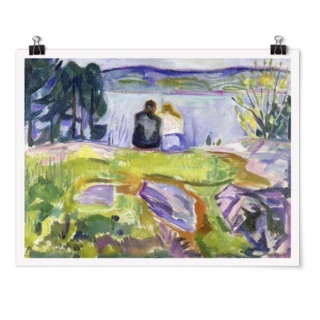 Posters Edvard Munch - Spring (Love Couple On The Shore)