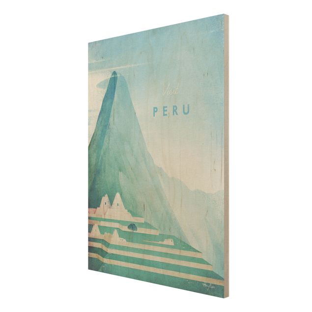 Houten schilderijen Travel Poster - Peru
