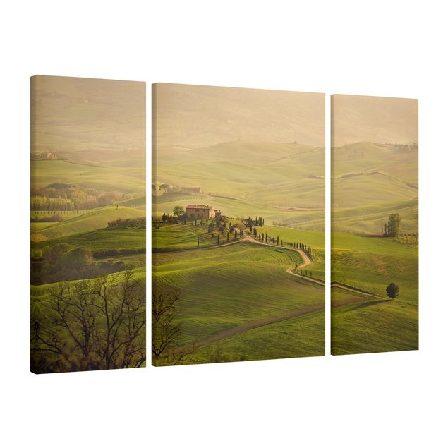 Canvas schilderijen - 3-delig Chianti Tuscany