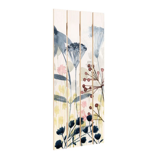 Houten schilderijen op plank Wildflower Watercolour I