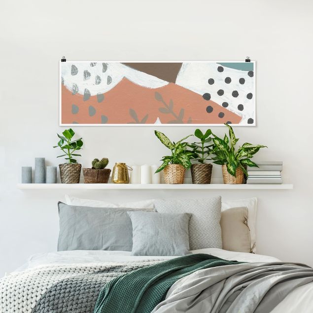 Posters Carnival Of Shapes In Salmon I