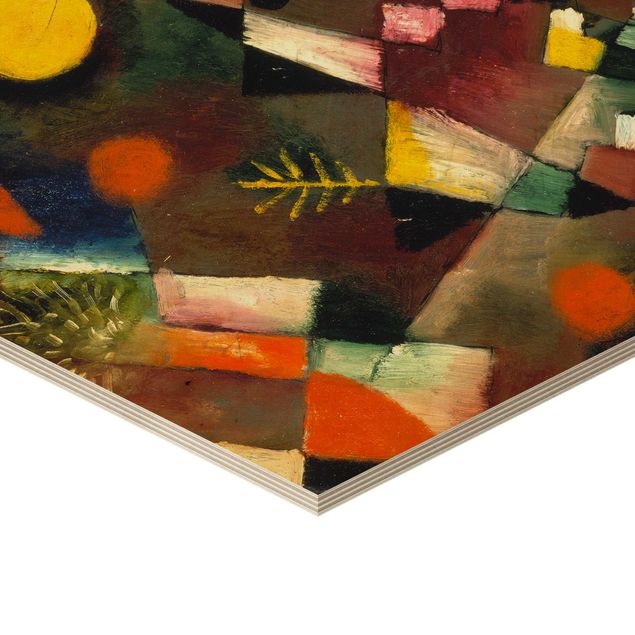 Hexagons houten schilderijen Paul Klee - The Full Moon
