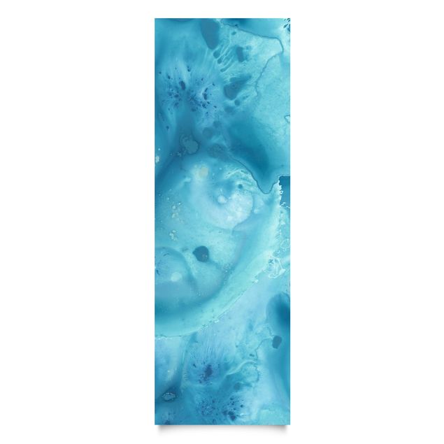 Meubelfolien Wave Watercolour Turquoise l
