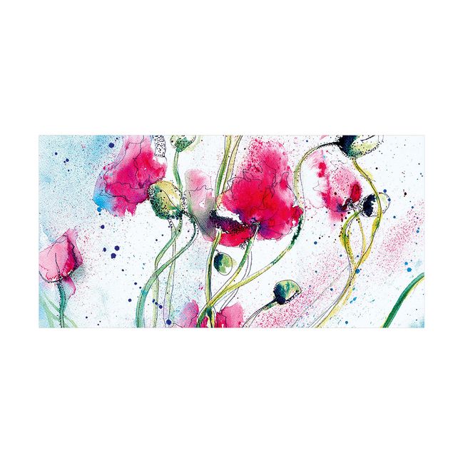paars tapijt Painted Poppies