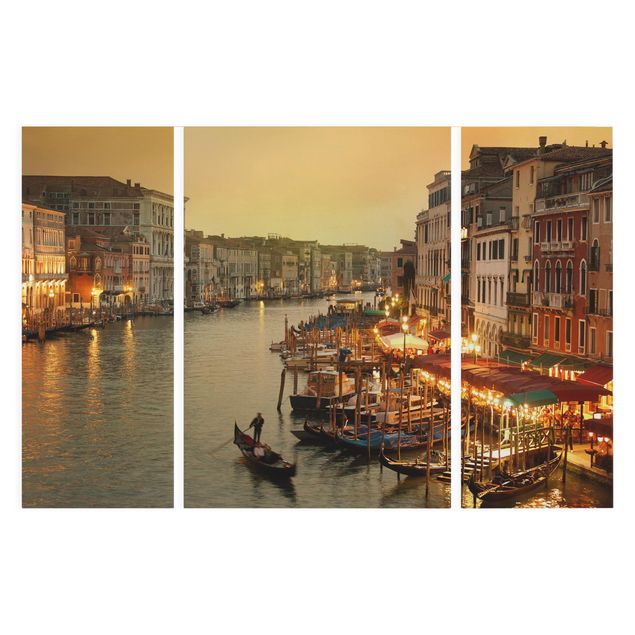 Canvas schilderijen - 3-delig Grand Canal Of Venice