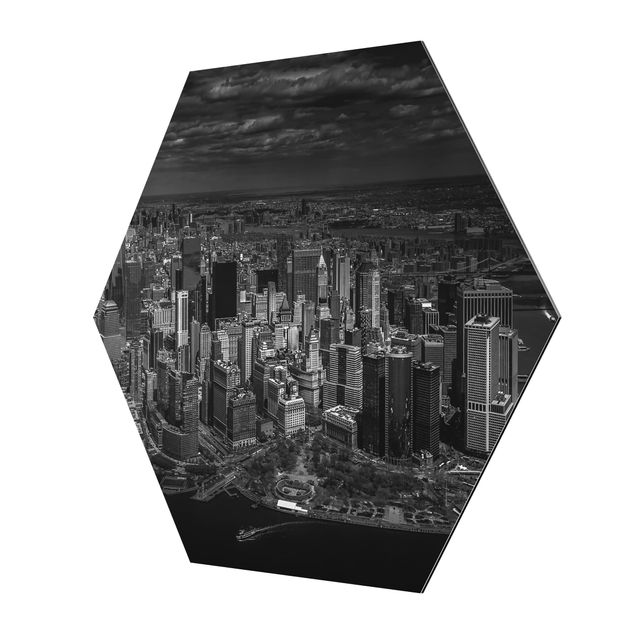 Hexagons Aluminium Dibond schilderijen New York - Manhattan From The Air