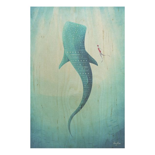 Houten schilderijen The Whale Shark