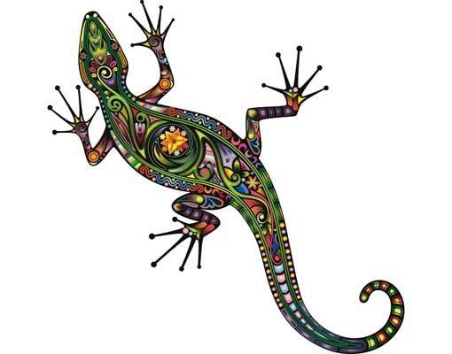 Raamstickers Gecko Pattern