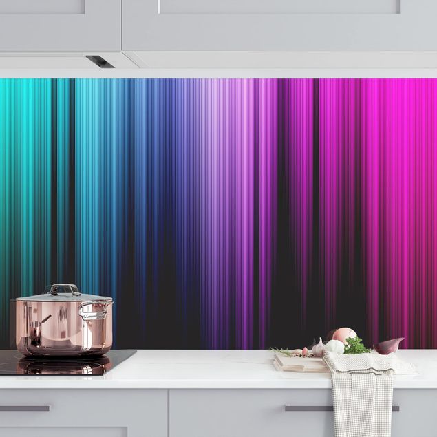 Achterwand voor keuken patroon Rainbow Display