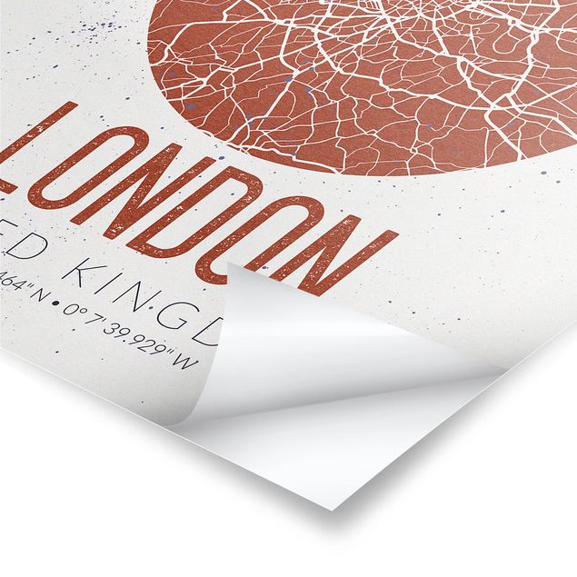 Posters City Map London - Retro