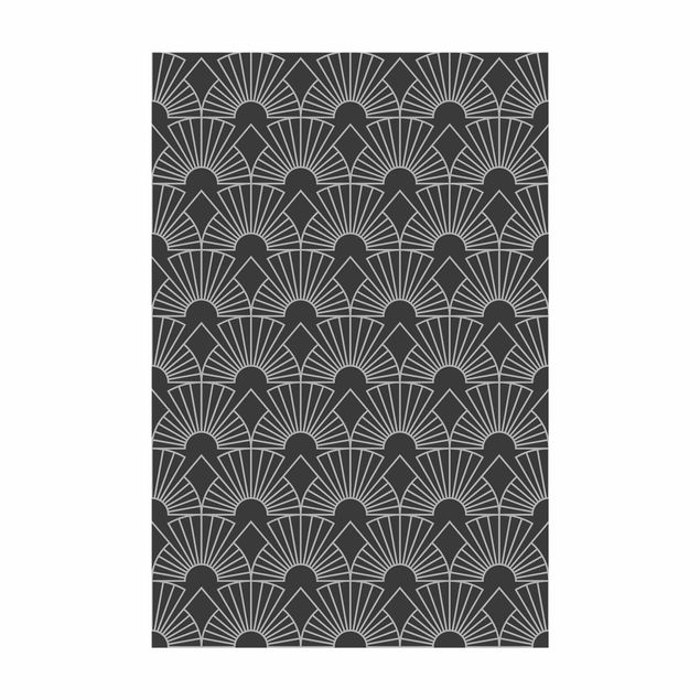 eetkamer tapijt Art Deco Radial Arches Line Pattern