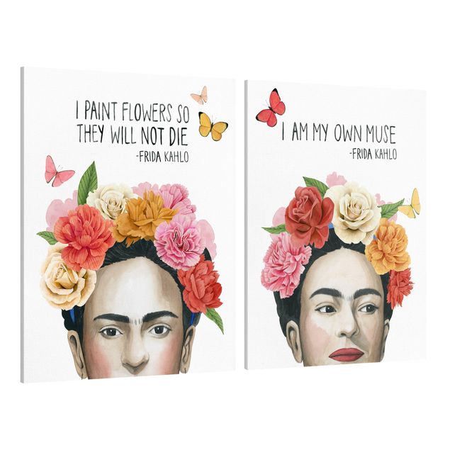 Canvas schilderijen - 2-delig  Frida's Thoughts Set I