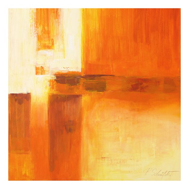 Spatscherm keuken Petra Schüßler - Composition In Orange And Brown 01
