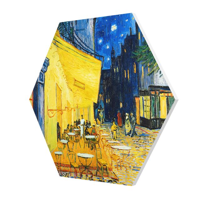 Hexagons Forex schilderijen Vincent van Gogh - Café Terrace at Night