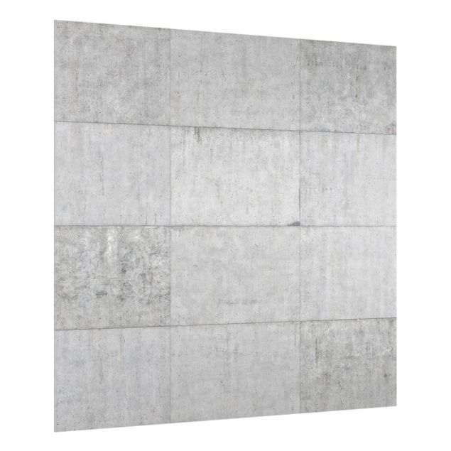 Spatscherm keuken Concrete Tile Look Grey