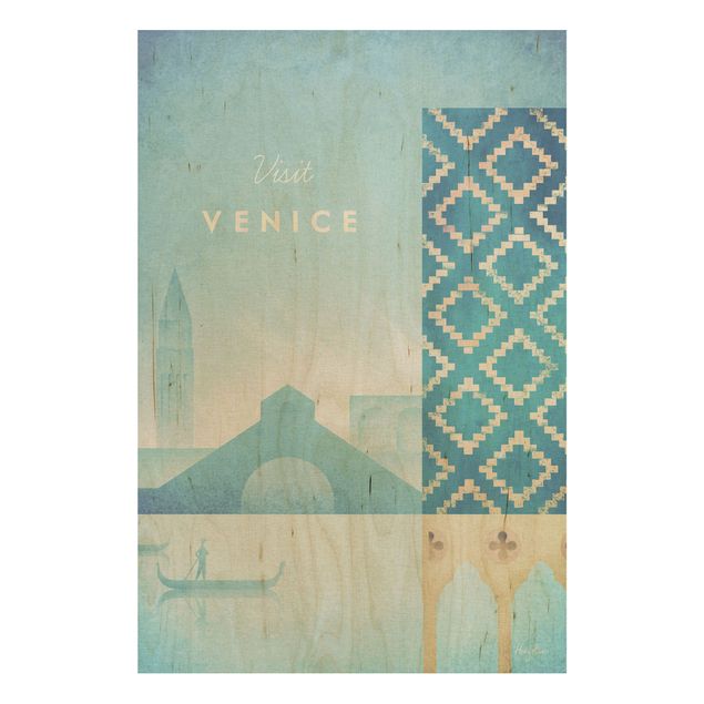 Houten schilderijen Travel Poster - Venice