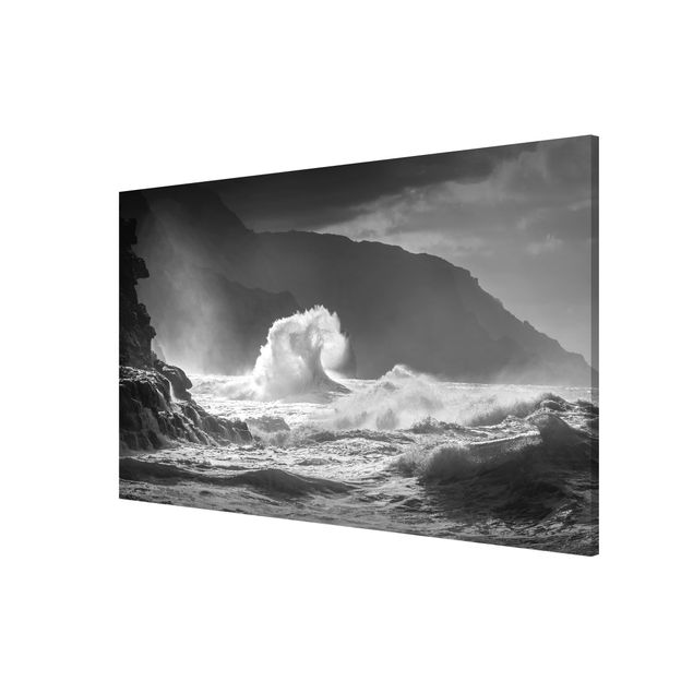 Magneetborden Raging Waves Black And White