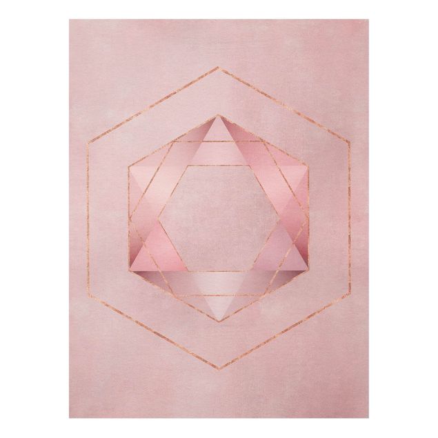 Forex schilderijen Geometry In Pink And Gold I