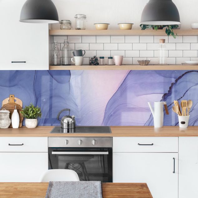 Küchenrückwand - Meliertes Violett