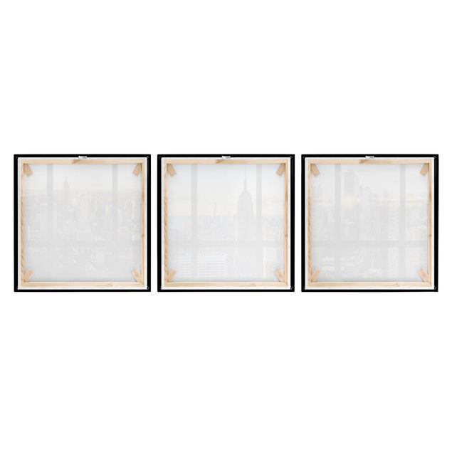 Canvas schilderijen - 3-delig Window Views Of New York