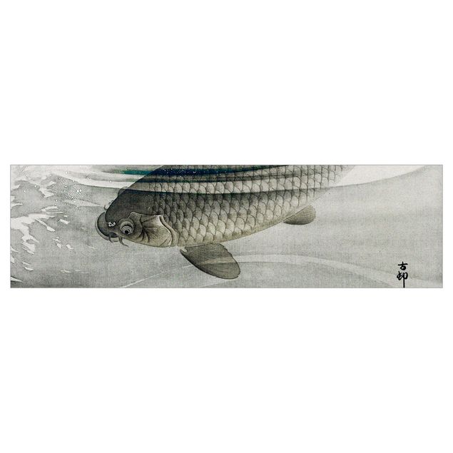 Keukenachterwanden Vintage Illustration Asian Fish IIl