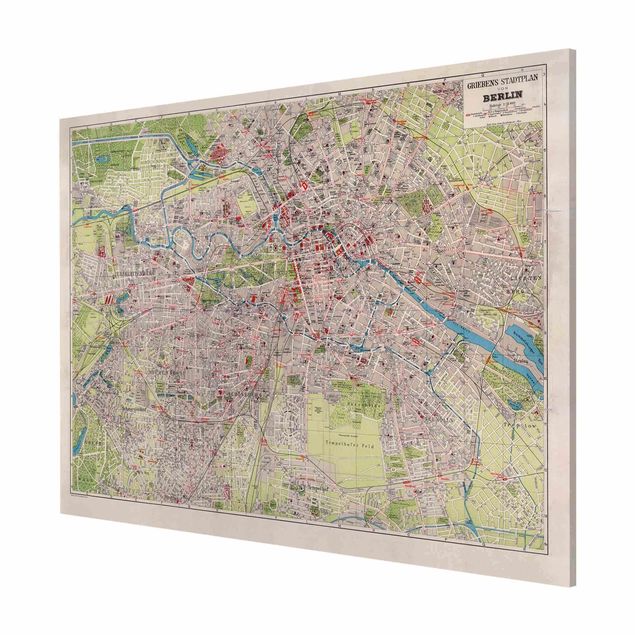 Magneetborden Vintage Map Berlin