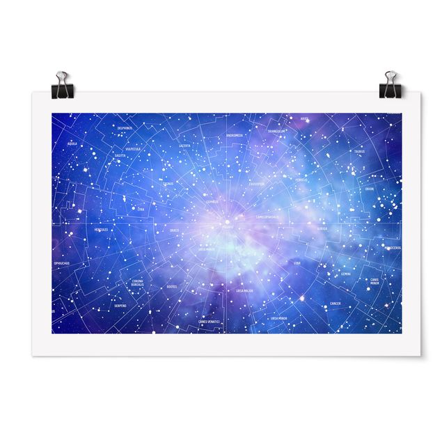 Posters Stelar Constellation Star Chart