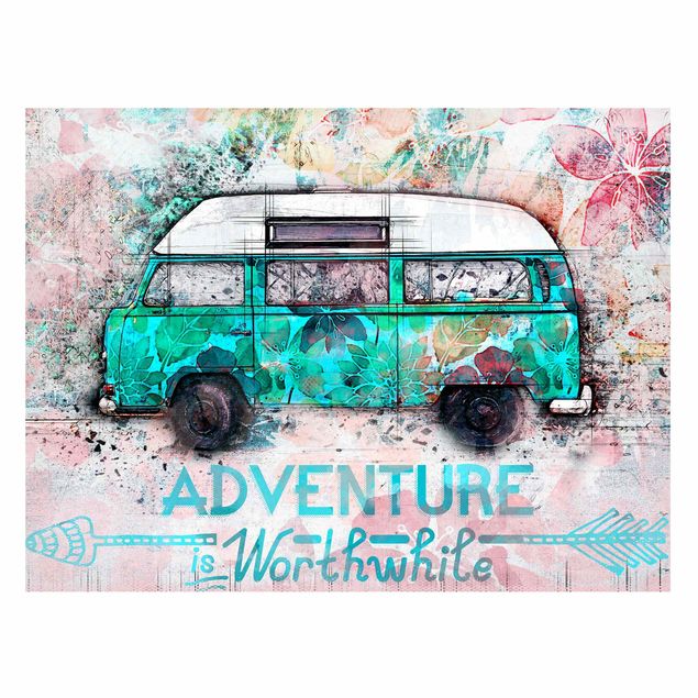 Magneetborden Bulli Adventure Collage Pastel