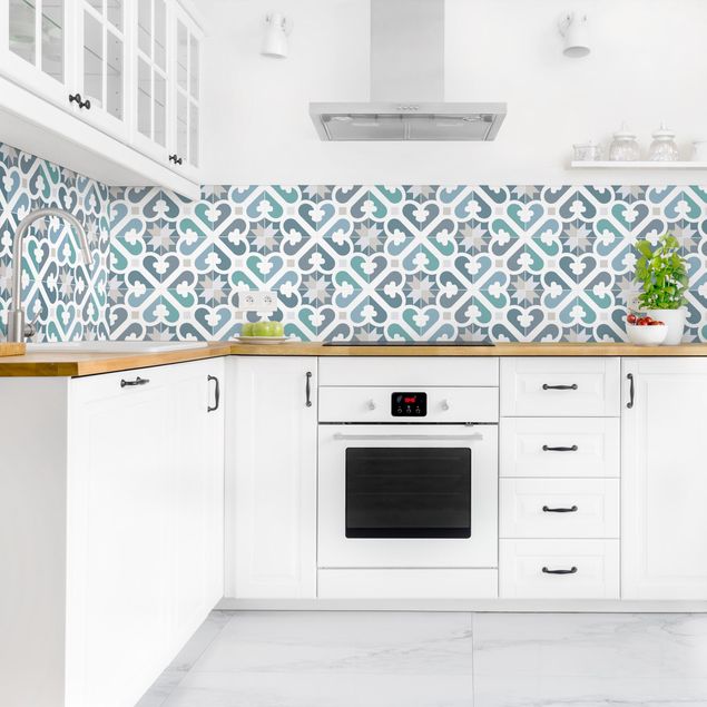 Achterwand voor keuken tegelmotief Geometrical Tiles - Water