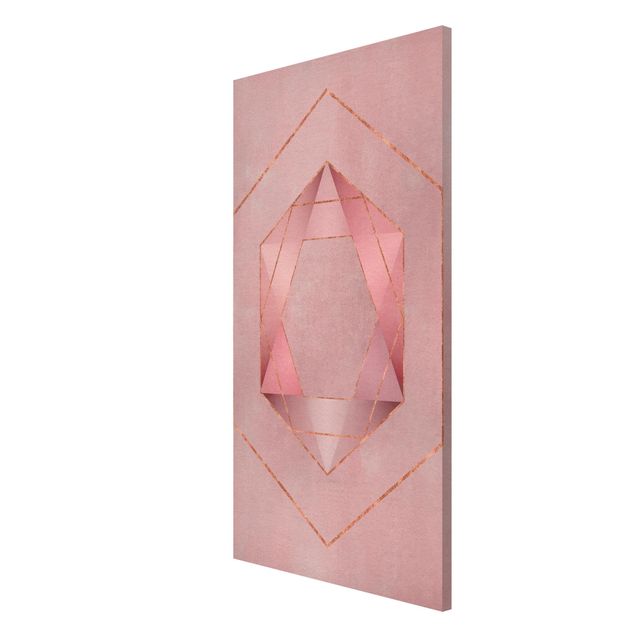 Magneetborden Geometry In Pink And Gold I