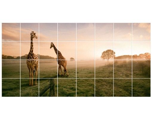 Tegelstickers Surreal Giraffes