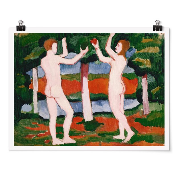 Posters August Macke - Adam And Eve