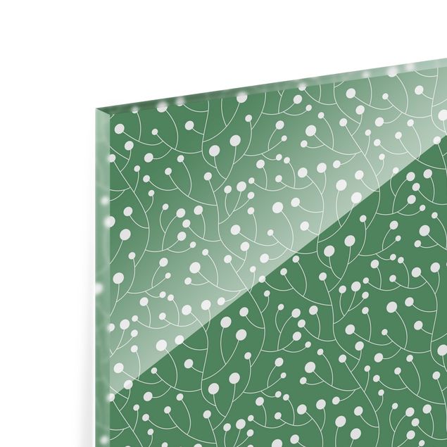 Spatscherm keuken Natural Pattern Growth With Dots On Green