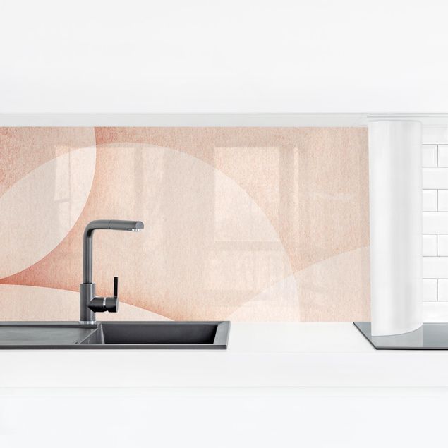 Achterwand voor keuken abstract Abstract Graphics In Peach-Colour